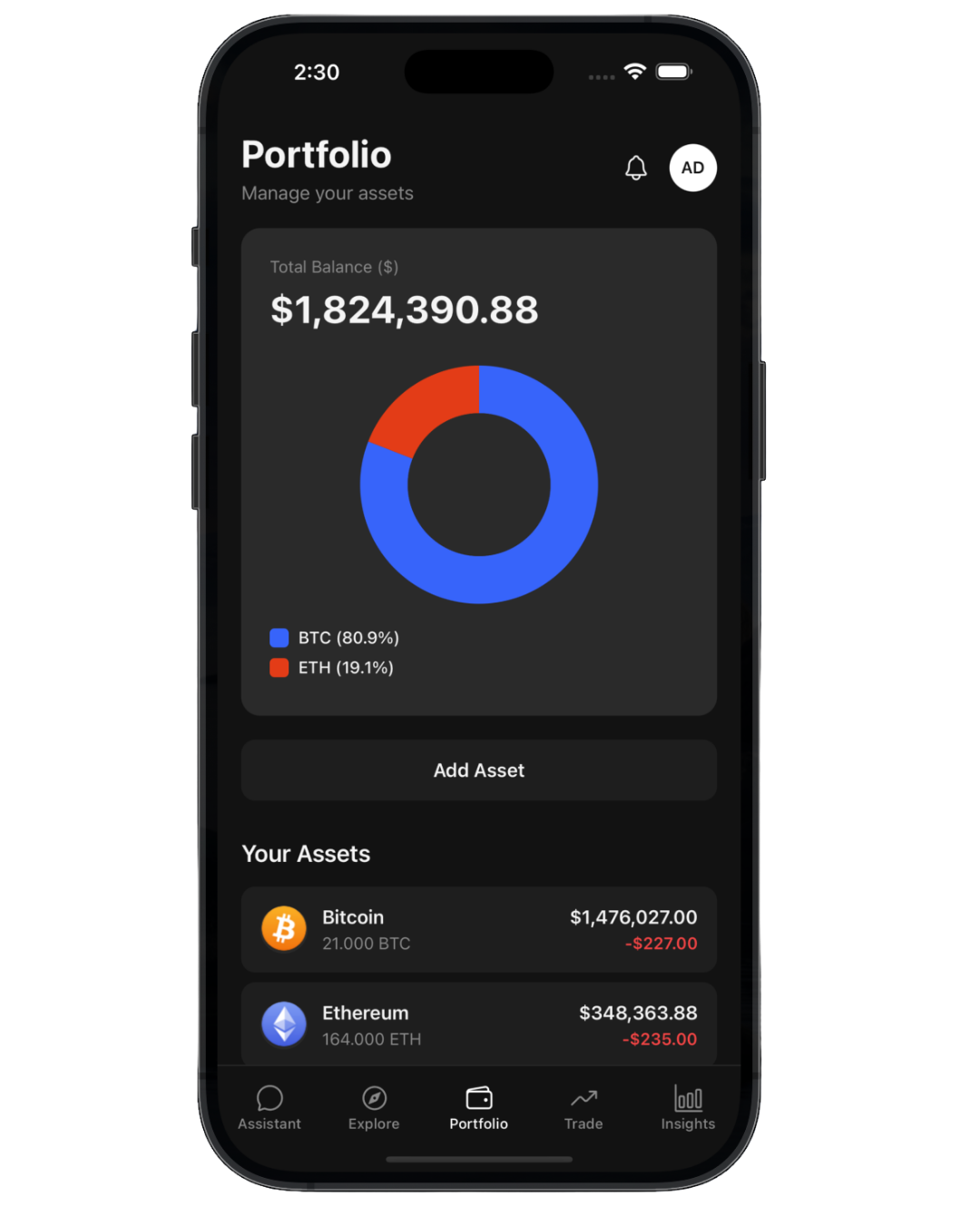 Krypteia Portfolio - your positions at a glance
